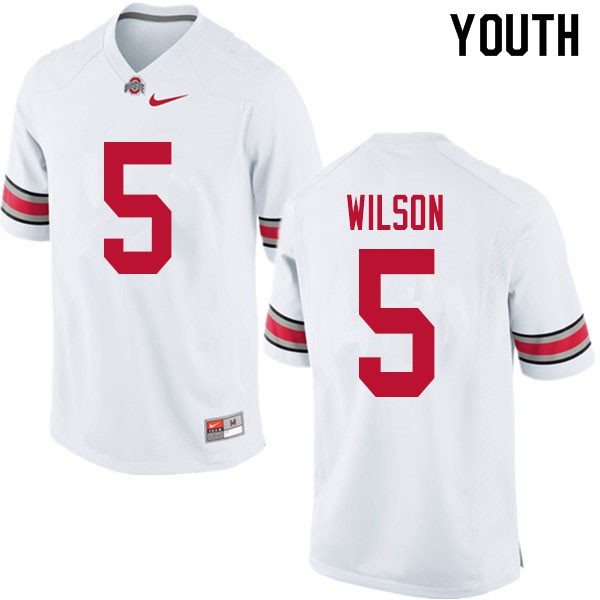 Ohio State Buckeyes #5 Garrett Wilson Youth Official Jersey White - Click Image to Close